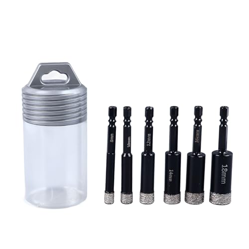 Diamond Drill Bit Kit Set Hex Shank Marble Granite Concrete 6Pcs 8-18mm for ProfessionalProjects Diamond Drill Bit Kit Set Hex Shank Marble Granite Concrete 6Pcs 8-18mm for ProfessionalProjects von Loboo Idea