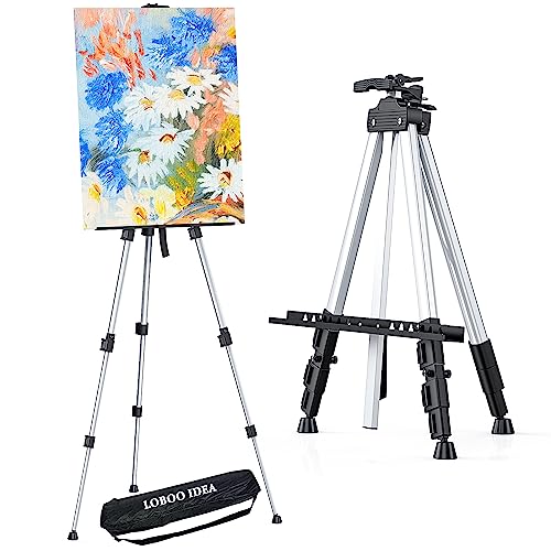 Loboo Idea Tragbarer Künstlerstaffelei-Ständer, Kunst-Zeichenstaffeleien zum Malen von Leinwand, Hochzeitsschilder und Ausstellungen, verstellbare Höhe, Malstaffelei mit Tasche, Höhe von 43,2 cm bis von Loboo Idea