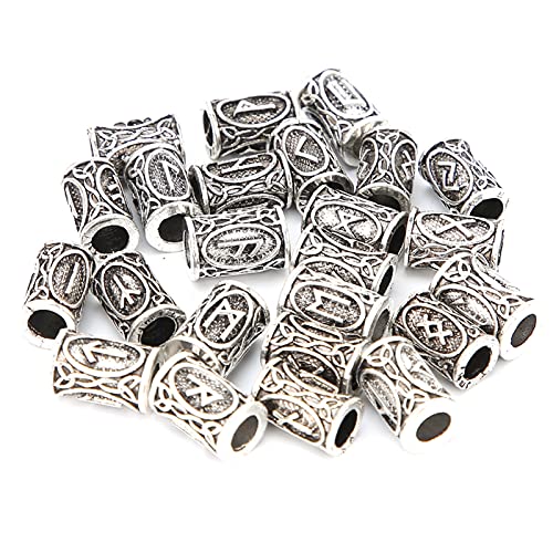 Viking Hair Bead Vintage Dreadlock Beads Men Hair Decoration 24Pcs Alloy Beard Tubes von Loboo Idea