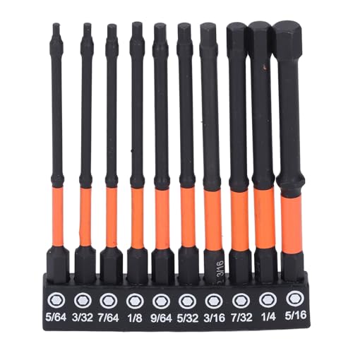 LOCADENCE 10PCS sae hex bit set, 100 mm Länge 1/4 Zoll Schaft -Impact -Treiber Bit Set mit Lagerregal, S2 -Leichtmetall -Stahl -Sechskantbits, bearbeiteter Bohrbitset LOCADENCE 10PCS sae hex bit set, 100 mm Länge 1/4 Zoll Schaft -Impact -Treiber Bit Set mit Lagerregal, S2 -Leichtmetall -Stahl -Sechskantbits, bearbeiteter Bohrbitset von Locadence