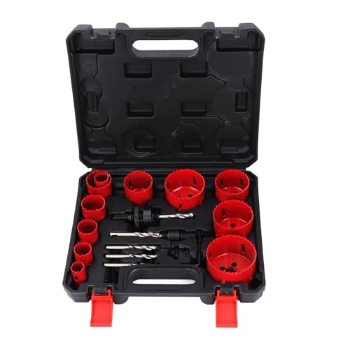 LOCADENCE 18 Teiliges Bimetall Lochsägen Set, Schnellarbeitsstahl 3/4 bis 2-11/16 Zoll Lochsägen Set mit Dornbits, Metalllochsäge Zum Schneiden von Löchern in Dünnem Metall von Locadence