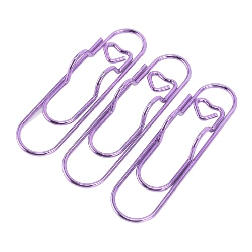 LOCADENCE 30 Stück Metall-Stift-Clips, Edelstahl-Büroklammern, multifunktional, tragbar, Metallstift, Büroklammer, Stifthalter für Notizbuch, Lesezeichen, Quittungen (lila) von Locadence