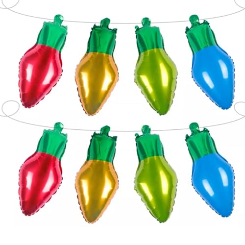 LOCADENCE 50 Stück Weihnachts-Glühbirnen-Ballon, 45,7 cm wiederverwendbare Aluminiumfolie-Glühbirnen-Ballons, verleihen Sie stimmungsvollen Weihnachtsdekor-Ballons für Party LOCADENCE 50 Stück Weihnachts-Glühbirnen-Ballon, 45,7 cm wiederverwendbare Aluminiumfolie-Glühbirnen-Ballons, verleihen Sie stimmungsvollen Weihnachtsdekor-Ballons für Party von Locadence