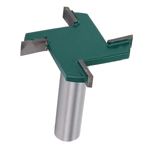 Locadenz CNC -Spitzbrettflächen -Router -Bit, Abflachungsoberflächen -Planing -Router -Bit, 4 Flöten mit einem Durchmesser von 2 Zoll 1/2 Zoll Schaft 1/4 Zoll Schneidhöhe von Locadence