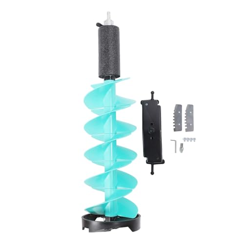Locadenz Winter Elektro -Auger -Kit, Eisbohrschnecken mit Locating -Spitze, schwimmendes Nyloneis -Spiralbohrer für tiefes Wasser dicke Eisschicht von Locadence