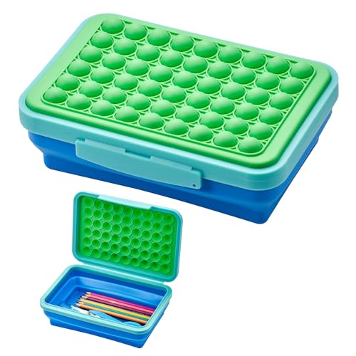 LockerMate by Bostitch Erweiterbare Federbox mit Pop-It Top Faltbares Federmäppchen für Handwerk und Schulbedarf, Grün/Blau LockerMate by Bostitch Erweiterbare Federbox mit Pop-It Top Faltbares Federmäppchen für Handwerk und Schulbedarf, Grün/Blau von LockerMate