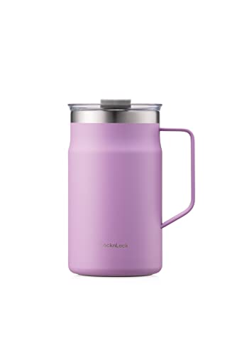 LocknLock Metro Becher Premium 18/8 Edelstahl, doppelwandig, isoliert, mit Griff, perfekt für Tisch mit Deckel, Lavendel, 590 ml LocknLock Metro Becher Premium 18/8 Edelstahl, doppelwandig, isoliert, mit Griff, perfekt für Tisch mit Deckel, Lavendel, 590 ml von LocknLock