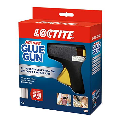 Loctite 1747637 Heißklebepistole Heißklebepistole Basteln & Reparieren Hochfeste Klebepistole für Holz, Metall, PVC und mehr, mit 2 x Klebestift-Nachfüllungen, schwarz Loctite 1747637 Heißklebepistole Heißklebepistole Basteln & Reparieren Hochfeste Klebepistole für Holz, Metall, PVC und mehr, mit 2 x Klebestift-Nachfüllungen, schwarz von Loctite