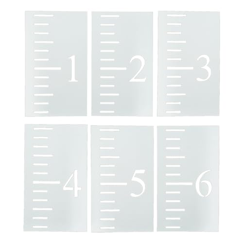 Wachstumsdiagramm-Lineale, Schablonen, Mallineale auf Holz, Wanddekorationen zum Messen der Kindergröße, Wachstumstabelle für Kinder, Schablone, 6 Stück Wachstumsdiagramm-Lineale, Schablonen, Mallineale auf Holz, Wanddekorationen zum Messen der Kindergröße, Wachstumstabelle für Kinder, Schablone, 6 Stück von Lodoot