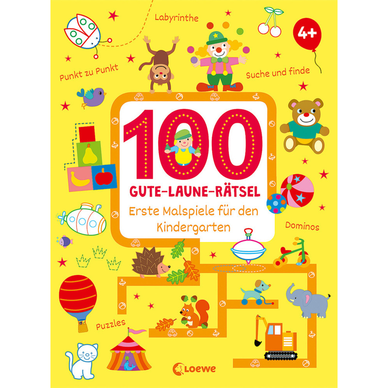 100 Gute-Laune-Rätsel - Erste Malspiele Für Den Kindergarten, Kartoniert (TB) von Loewe