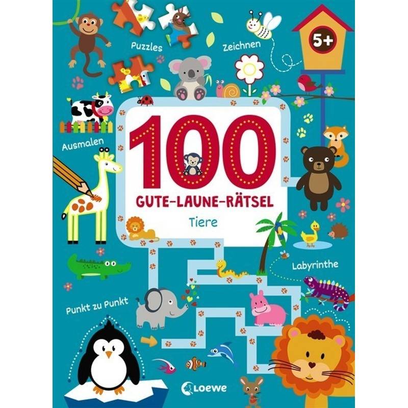 100 Gute-Laune-Rätsel / 100 Gute-Laune-Rätsel - Tiere, Kartoniert (TB) von Loewe Verlag