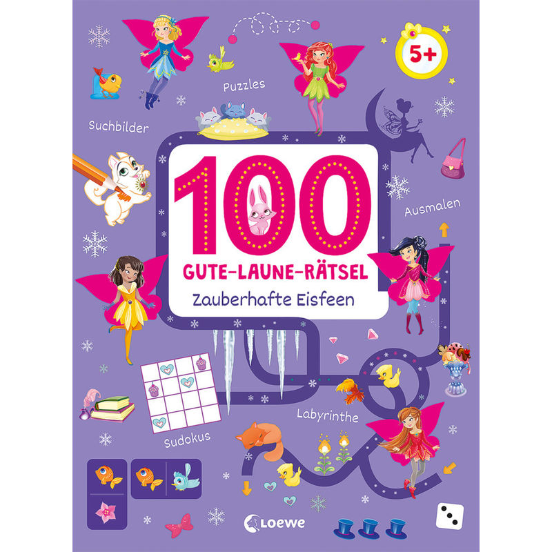 100 Gute-Laune-Rätsel - Zauberhafte Eisfeen, Kartoniert (TB) von Loewe Verlag