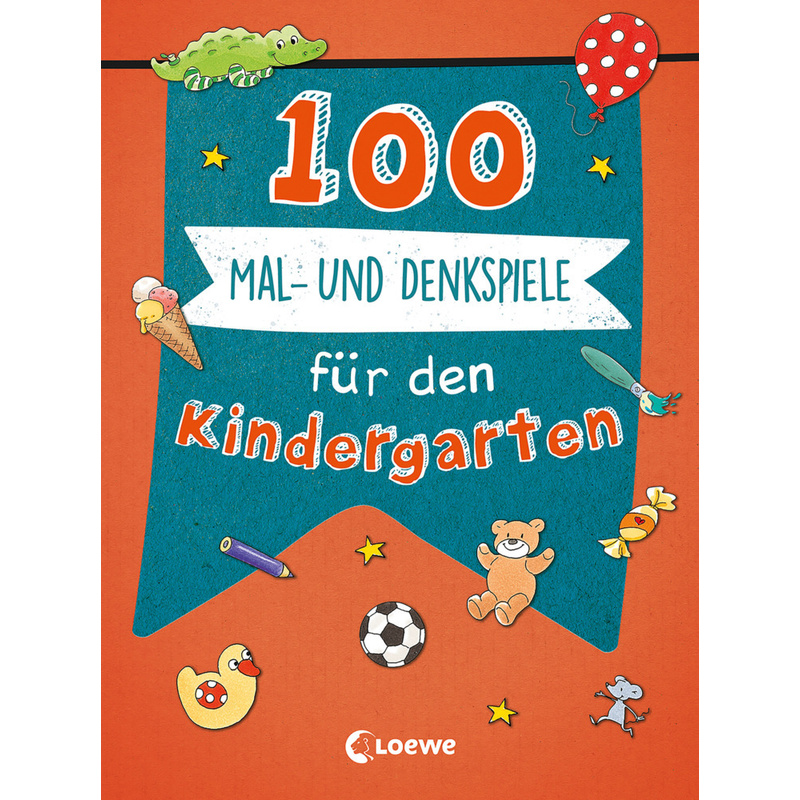 100 Mal- und Denkspiele für den Kindergarten - Buch von Loewe Verlag