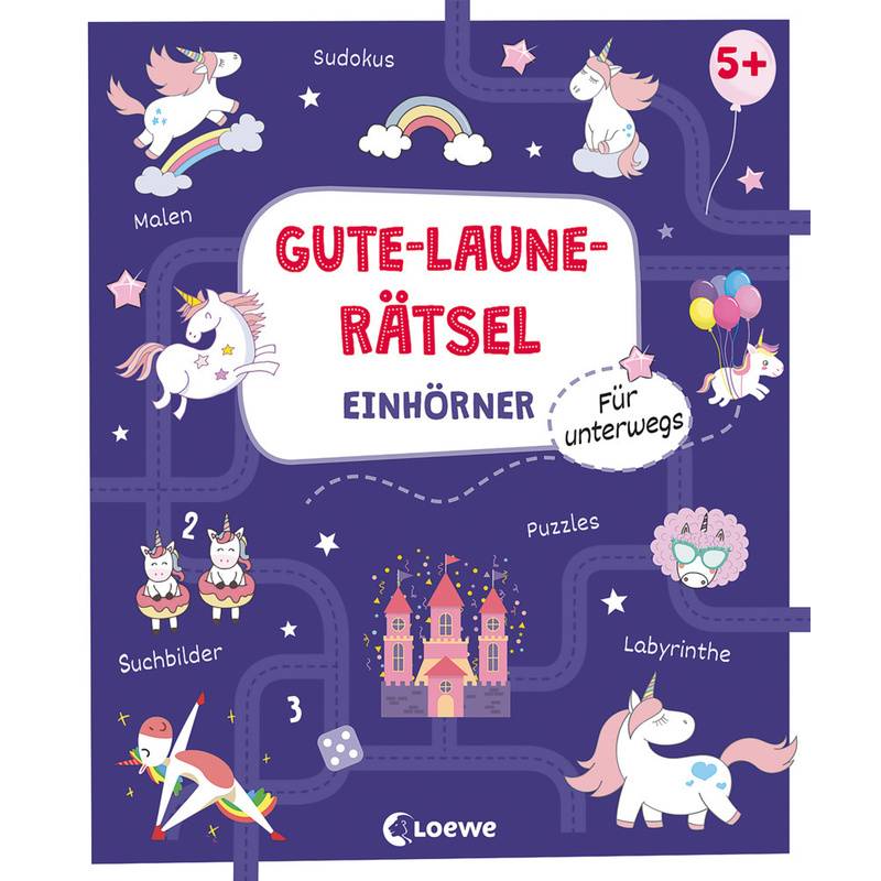 Gute-Laune-Rätsel Für Unterwegs / Gute-Laune-Rätsel Für Unterwegs - Einhörner, Kartoniert (TB) von Loewe Verlag
