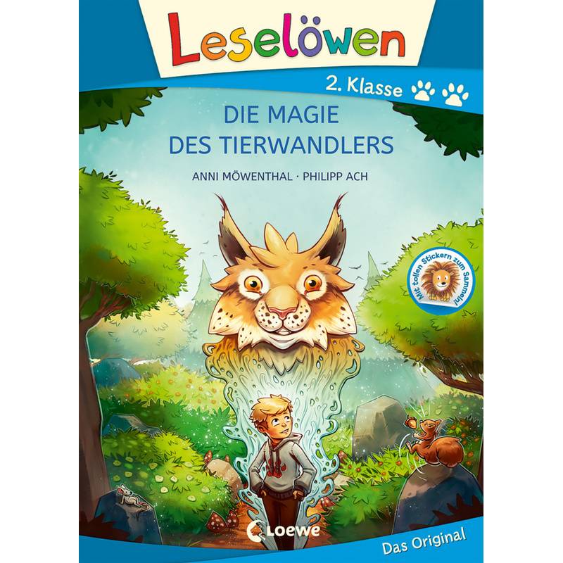 Leselöwen 2. Klasse - Die Magie Des Tierwandlers (Großbuchstabenausgabe) - Anni Möwenthal, Gebunden von Loewe Verlag