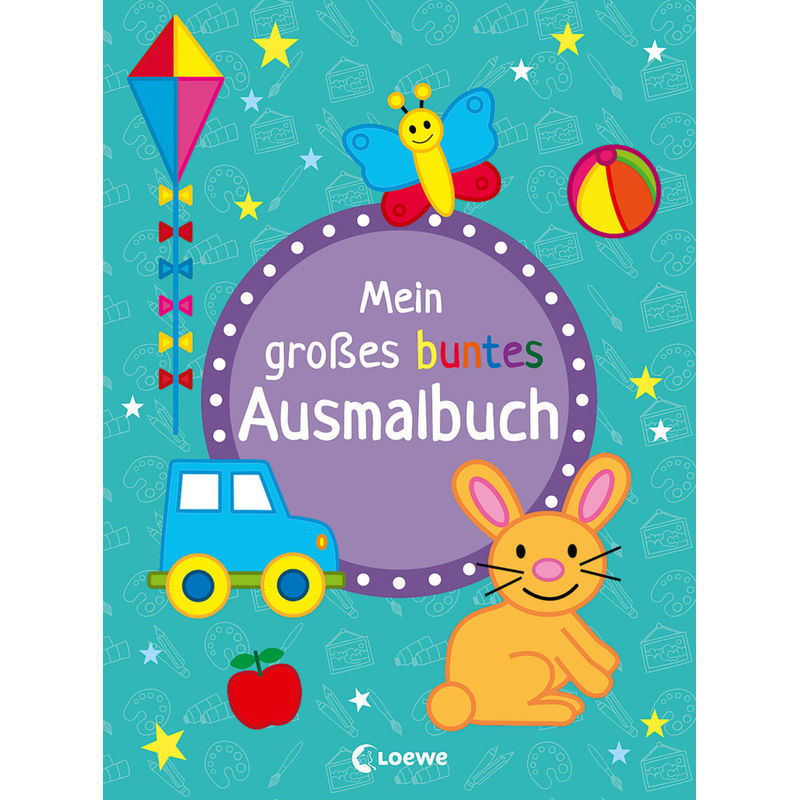 Mein Großes Buntes Ausmalbuch (Hase), Kartoniert (TB) von Loewe Verlag