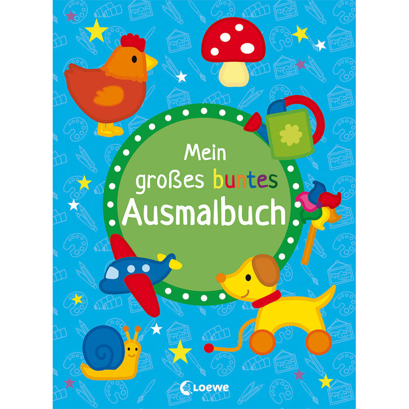 Mein Großes Buntes Ausmalbuch (Hund), Kartoniert (TB) von Loewe Verlag