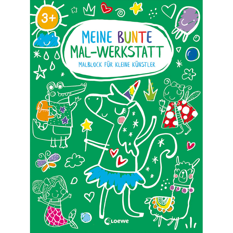 Meine Bunte Mal-Werkstatt - Malblock Für Kleine Künstler - Einhorn, Kartoniert (TB) von Loewe Verlag