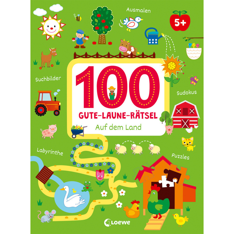 100 Gute-Laune-Rätsel - Auf Dem Land, Kartoniert (TB) von Loewe
