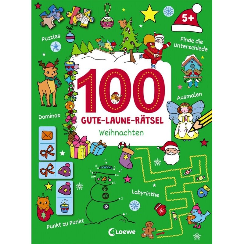 100 Gute-Laune-Rätsel / 100 Gute-Laune-Rätsel - Weihnachten, Kartoniert (TB) von Loewe