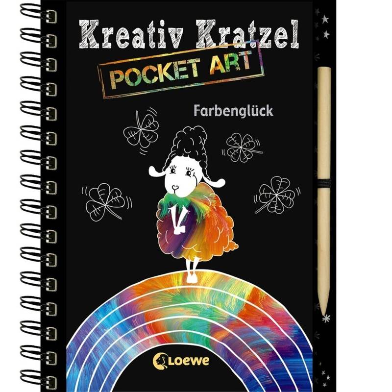 Kreativ-Kratzelbuch / Kreativ-Kratzel Pocket Art: Farbenglück - Ann-Katrin Heger, Kartoniert (TB) von Loewe