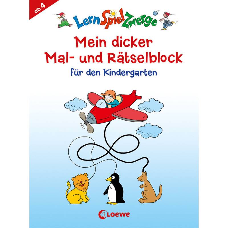 Mein Dicker Mal- Und Rätselblock Für Den Kindergarten, Kartoniert (TB) von Loewe