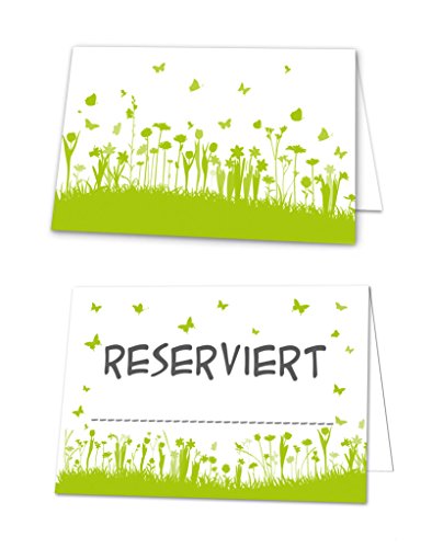 Logbuch-Verlag 25 Reserviertschilder Reserviertkarten weiß grün sommerlich hellgrün Tischreservierung Karten Blümchen Reservierung Tisch Logbuch-Verlag 25 Reserviertschilder Reserviertkarten weiß grün sommerlich hellgrün Tischreservierung Karten Blümchen Reservierung Tisch von Logbuch-Verlag
