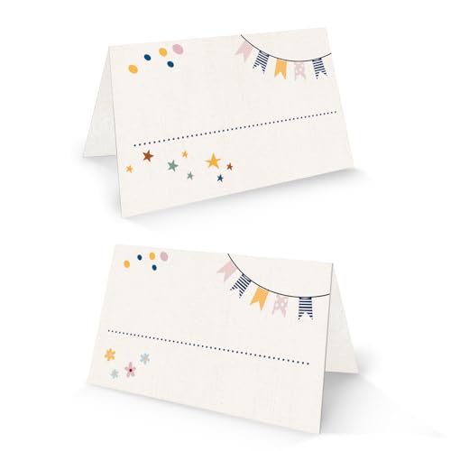 25 Stück Tischkarte Schulanfang Kindergeburtstag Babyparty 8,5x5,5 cm Klappkarte beige bunt beschriftbar für Kinder & Feste – Logbuch-Verlag 25 Stück Tischkarte Schulanfang Kindergeburtstag Babyparty 8,5x5,5 cm Klappkarte beige bunt beschriftbar für Kinder & Feste – Logbuch-Verlag von Logbuch-Verlag
