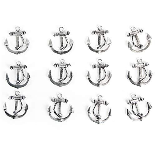 Anker Streudeko, 12 Stück: Mini Anker aus Metall, Maritime Deko, Tischdeko Flach, Dekoration Badezimmer Maritim, Maritimdeko Bad & Wohnzimmer, Sommer, Strand & Meer, Mit Öse, Baddeko Klein, 2,5 cm Anker Streudeko, 12 Stück: Mini Anker aus Metall, Maritime Deko, Tischdeko Flach, Dekoration Badezimmer Maritim, Maritimdeko Bad & Wohnzimmer, Sommer, Strand & Meer, Mit Öse, Baddeko Klein, 2,5 cm von Logbuch-Verlag