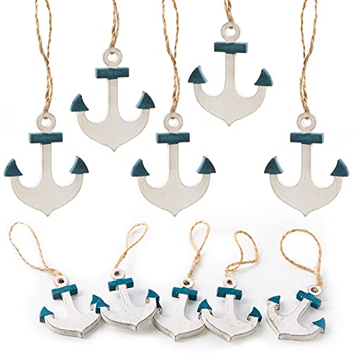 Deko Anker zum Aufhängen, 10er Set: Maritime Holzanker, Sommer, Meer & Strand, Dekoanhänger Holz, Tischdeko Flach, Dekoration Wohnzimmer Maritim, Holzdeko Innen, Maritimdeko, Hängedeko, Klein, 5 cm Deko Anker zum Aufhängen, 10er Set: Maritime Holzanker, Sommer, Meer & Strand, Dekoanhänger Holz, Tischdeko Flach, Dekoration Wohnzimmer Maritim, Holzdeko Innen, Maritimdeko, Hängedeko, Klein, 5 cm von Logbuch-Verlag