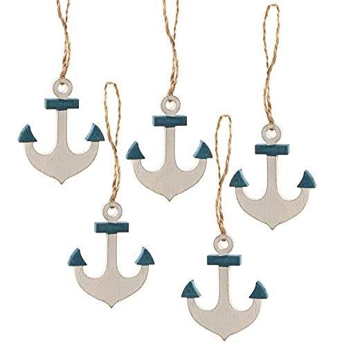 Deko Anker zum Aufhängen, 5er Set: Maritime Holzanker, Sommer, Meer & Strand, Dekoanhänger Holz, Tischdeko Flach, Dekoration Wohnzimmer Maritim, Holzdeko Innen, Maritimdeko, Hängedeko, Klein, 5 cm Deko Anker zum Aufhängen, 5er Set: Maritime Holzanker, Sommer, Meer & Strand, Dekoanhänger Holz, Tischdeko Flach, Dekoration Wohnzimmer Maritim, Holzdeko Innen, Maritimdeko, Hängedeko, Klein, 5 cm von Logbuch-Verlag