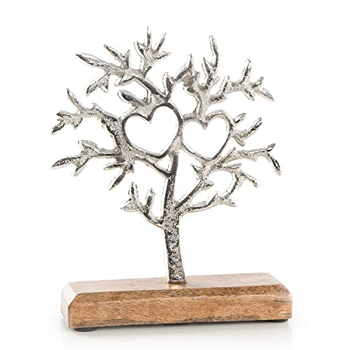 Deko-Figur Baum: Dekofigur zum Hinstellen, Lebensbaum Skulptur Metall & Holz, Geschenk Hochzeit, Geburtstag & Neuanfang, Dekoration Wohnzimmer & Flur, Dekofiguren Modern, Holzdeko, 20 x 15 x 5 cm Deko-Figur Baum: Dekofigur zum Hinstellen, Lebensbaum Skulptur Metall & Holz, Geschenk Hochzeit, Geburtstag & Neuanfang, Dekoration Wohnzimmer & Flur, Dekofiguren Modern, Holzdeko, 20 x 15 x 5 cm von Logbuch-Verlag