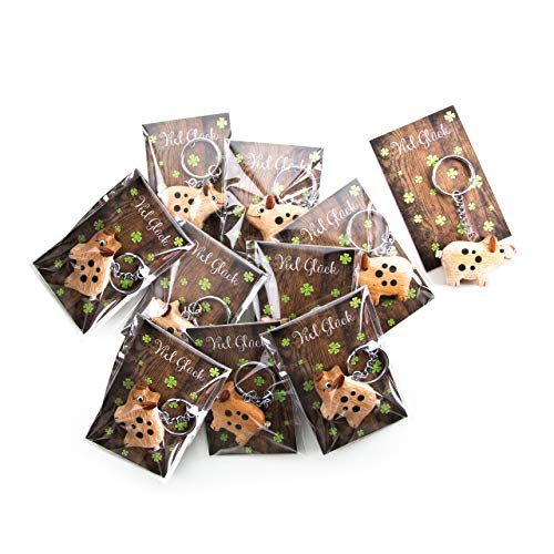 Logbuch-Verlag 10 Glücksbringer Schweinchen Viel Glück Neujahr Silvester Schlüsselanhänger Glücksschwein Schwein Holz Geschenk Logbuch-Verlag 10 Glücksbringer Schweinchen Viel Glück Neujahr Silvester Schlüsselanhänger Glücksschwein Schwein Holz Geschenk von Logbuch-Verlag