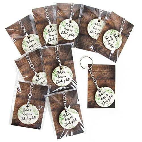 Logbuch-Verlag 10 Hochzeitsgastgeschenke - kleine Glückstaler aus Holz Schön, dass es dich gibt Eukalyptus Give-Away Deko Logbuch-Verlag 10 Hochzeitsgastgeschenke - kleine Glückstaler aus Holz Schön, dass es dich gibt Eukalyptus Give-Away Deko von Logbuch-Verlag