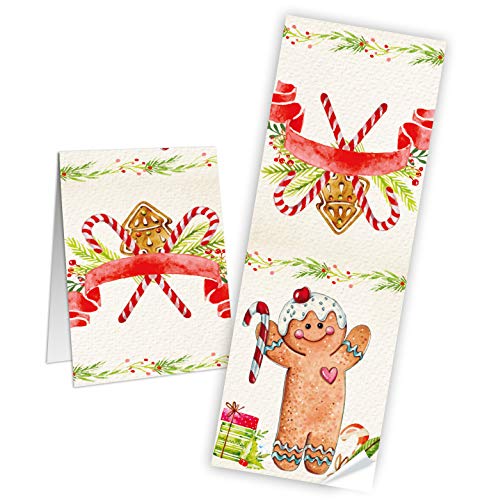 Logbuch-Verlag 10 Weihnachten Aufkleber für Plätzchen Tüten Gebäckbeutel Lebkuchenmann 7 x 21 cm rot weiß grün Logbuch-Verlag 10 Weihnachten Aufkleber für Plätzchen Tüten Gebäckbeutel Lebkuchenmann 7 x 21 cm rot weiß grün von Logbuch-Verlag