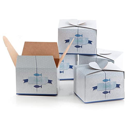 Logbuch-Verlag 10 kleine Schachteln Fische Kommunion Gastgeschenk Hochzeit maritim 8 x 6,5 x 5,5 cm mini Boxen Karton blau weiß Logbuch-Verlag 10 kleine Schachteln Fische Kommunion Gastgeschenk Hochzeit maritim 8 x 6,5 x 5,5 cm mini Boxen Karton blau weiß von Logbuch-Verlag