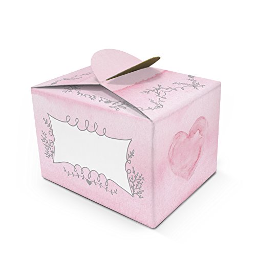 Logbuch-Verlag 10 kleine rosa Geschenkschachteln HERZ Mini Geschenkbox 8 x 6,5 x 5,5 cm Verpackung Gastgeschenk Mitgebsel Give-away Schachtel Box von Logbuch-Verlag