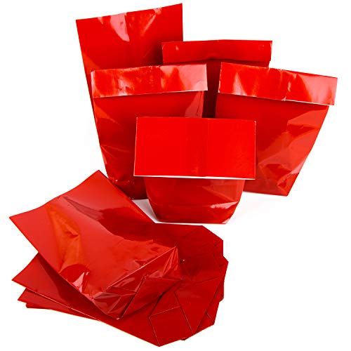 Logbuch-Verlag 10 kleine rote Papiertüten Beutel 14 x 22 x 5,5 cm Geschenktüte Geschenkbeutel Verpackung zum Befüllen von Logbuch-Verlag
