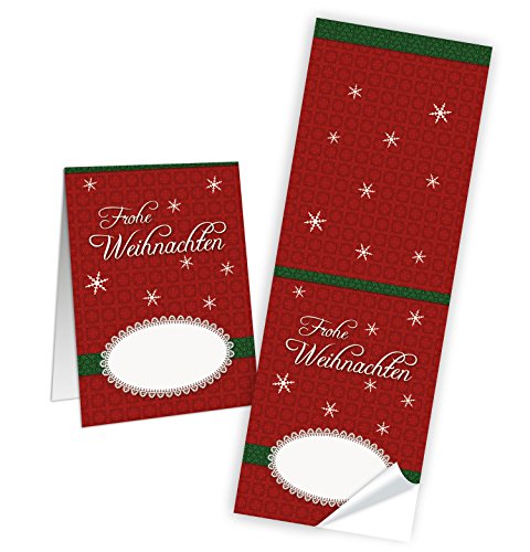 Logbuch-Verlag 10 rote Weihnachtsaufkleber 5 x 14,8 cm - große Aufkleber Sticker Frohe Weihnachten - Geschenkaufkleber bordeaux grün Logbuch-Verlag 10 rote Weihnachtsaufkleber 5 x 14,8 cm - große Aufkleber Sticker Frohe Weihnachten - Geschenkaufkleber bordeaux grün von Logbuch-Verlag