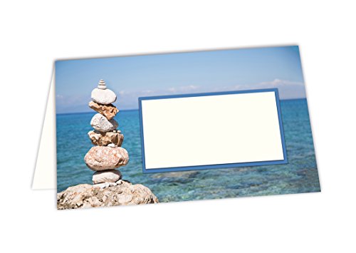 Logbuch-Verlag 100 Tischkarten Geburtstag Kommunion Hochzeit mediterran weiß blau Steine Meer Logbuch-Verlag 100 Tischkarten Geburtstag Kommunion Hochzeit mediterran weiß blau Steine Meer von Logbuch-Verlag