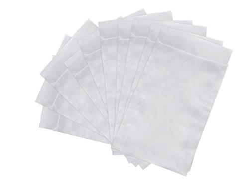 Logbuch-Verlag 100 kleine weiße Papiertüten 5,5 x 11,7 cm mini Papierbeutel Flachbeutel Papiersterne basteln Verpackung zum Befüllen von Logbuch-Verlag