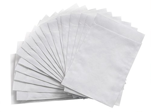 Logbuch-Verlag 100 kleine weiße mini Tüten Papiertüten 10,5 x 15 cm Kraftpapier Tischkarte Verpackung Pillen Samen Gastgeschenk Lebensmittel Papierbeutel von Logbuch-Verlag