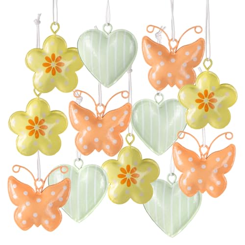 Logbuch-Verlag 12 Bunte Metall Anhänger Ostern 4 cm Frühlingsdeko Hochzeit Sommer Frühling Deko Herzen Blumen Schmetterlinge Logbuch-Verlag 12 Bunte Metall Anhänger Ostern 4 cm Frühlingsdeko Hochzeit Sommer Frühling Deko Herzen Blumen Schmetterlinge von Logbuch-Verlag