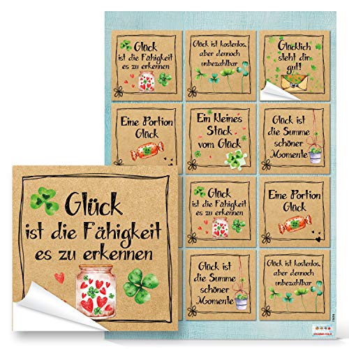 Logbuch-Verlag 12 Sprüche Aufkleber Glück Geburtstag Silvester Neujahr Geschenkaufkleber Deko Sticker Glückwünsche 6 x 6 cm Logbuch-Verlag 12 Sprüche Aufkleber Glück Geburtstag Silvester Neujahr Geschenkaufkleber Deko Sticker Glückwünsche 6 x 6 cm von Logbuch-Verlag