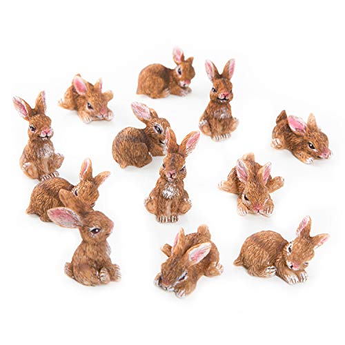 Logbuch-Verlag 9 kleine Osterhasen Figuren 4 cm Mini Hasen Osterdeko Tischdeko Ostern Deko Geschenk von Logbuch-Verlag