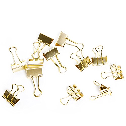 Logbuch-Verlag 12 kräftige Metall Klammern Dekoklammer Büroklammer gold-farben 25 mm Clip-Binder Foldback Verschluss Zierklammer Tischkarten-Halter Logbuch-Verlag 12 kräftige Metall Klammern Dekoklammer Büroklammer gold-farben 25 mm Clip-Binder Foldback Verschluss Zierklammer Tischkarten-Halter von Logbuch-Verlag