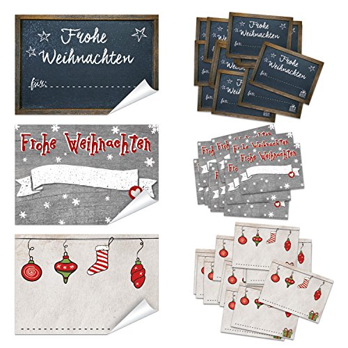 Logbuch-Verlag 150 Namensaufkleber Weihnachten Tombola 3 x 50 Geschenketiketten für Namen 7,4 x 5,2 cm mit Text Logbuch-Verlag 150 Namensaufkleber Weihnachten Tombola 3 x 50 Geschenketiketten für Namen 7,4 x 5,2 cm mit Text von Logbuch-Verlag