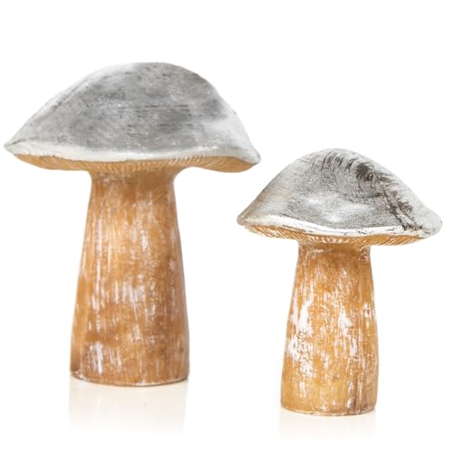 Logbuch-Verlag 2 Holz Pilz Figuren Natur Silber Frühling Herbst Deko draußen und drinnen Holzfiguren Set 12-15,5 cm Logbuch-Verlag 2 Holz Pilz Figuren Natur Silber Frühling Herbst Deko draußen und drinnen Holzfiguren Set 12-15,5 cm von Logbuch-Verlag