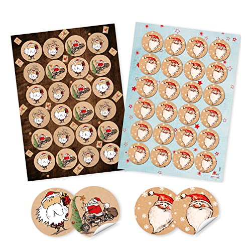 Logbuch-Verlag 2 x 24 Weihnachtsmann Aufkleber Merry Christmas Weihnachten Sticker für Geschenke & Weihnachtspäckchen Ø 4 cm Logbuch-Verlag 2 x 24 Weihnachtsmann Aufkleber Merry Christmas Weihnachten Sticker für Geschenke & Weihnachtspäckchen Ø 4 cm von Logbuch-Verlag