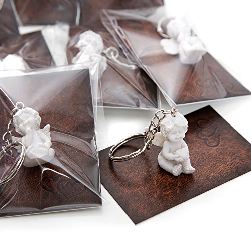 Logbuch-Verlag 20 kleine Schutzengel Schlüsselanhänger mit Karte in Lederoptik mit zwei Herzen - Engelanhänger Mini-Engel Geschenk Weihnachten Geburtstag Hochzeit Logbuch-Verlag 20 kleine Schutzengel Schlüsselanhänger mit Karte in Lederoptik mit zwei Herzen - Engelanhänger Mini-Engel Geschenk Weihnachten Geburtstag Hochzeit von Logbuch-Verlag